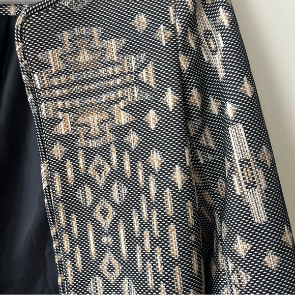 H&M Jacquard Woven Coat - Tribal Geometric Print - Size 4 Small Oversized - Picture 3 of 11